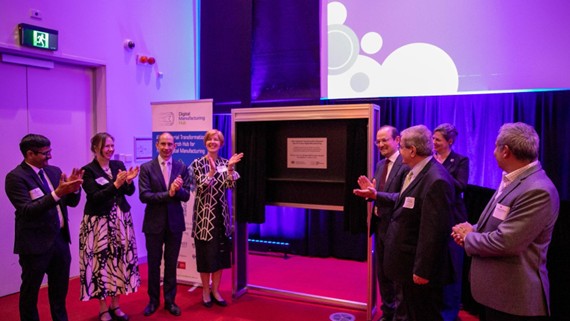 ARC Executive Director Professor Alison Ross (second from left) attends the official launch of the ARC Industrial Transformation Research Hub for Future Digital Manufacturing. 