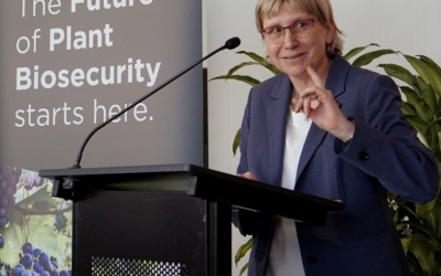 ARC CEO Professor Ute Roessner at the launch of the ARC Training Centre in Plant Biosecurity.