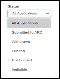 Step 3: How Research Office Staff can view the outcomes of a scheme round within RMS