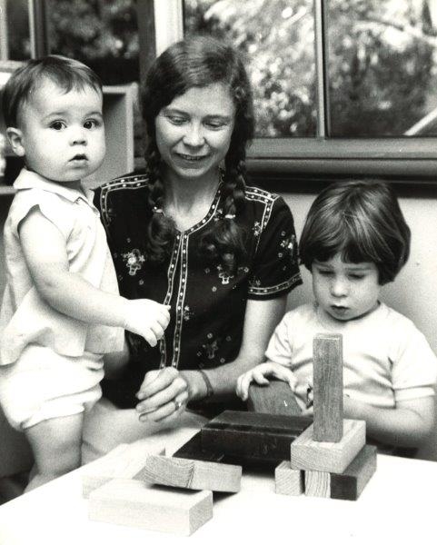 Professor Praeger with her children, around the time of her Professorial appointment in 1983. Professor Praeger with her children, around the time of her Professorial appointment in 1983.