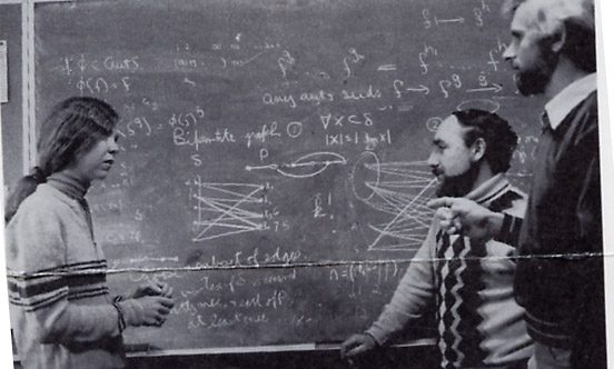 Professor Praeger, with colleagues Philip Schultz, Bill Longstaff in 1980. Professor Praeger, with colleagues Philip Schultz, Bill Longstaff in 1980.