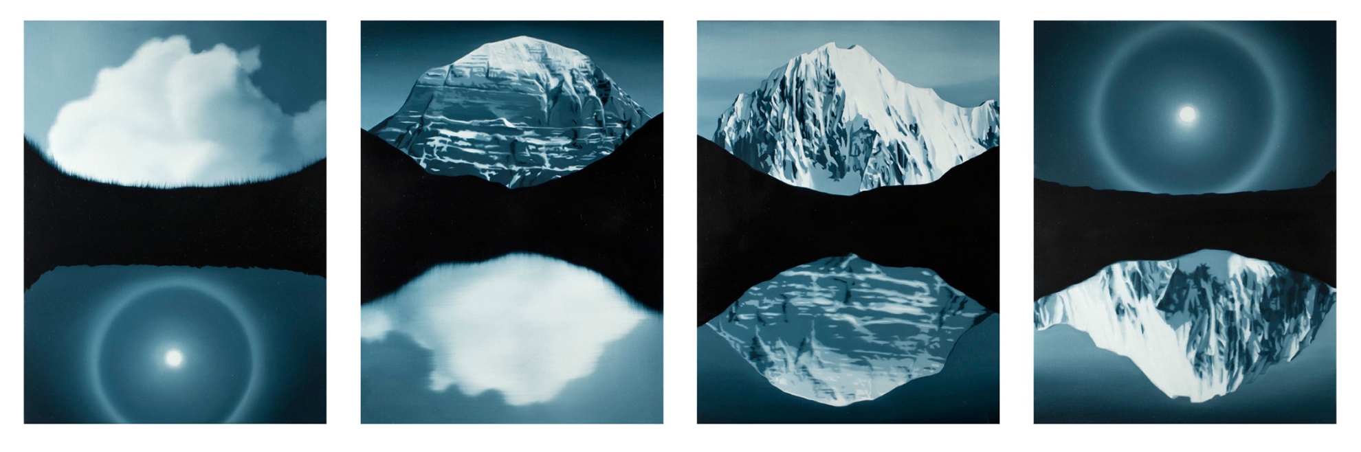 Copyright Tony Lloyd: The chain reaction of radical chemistry transposed in a landscape painting