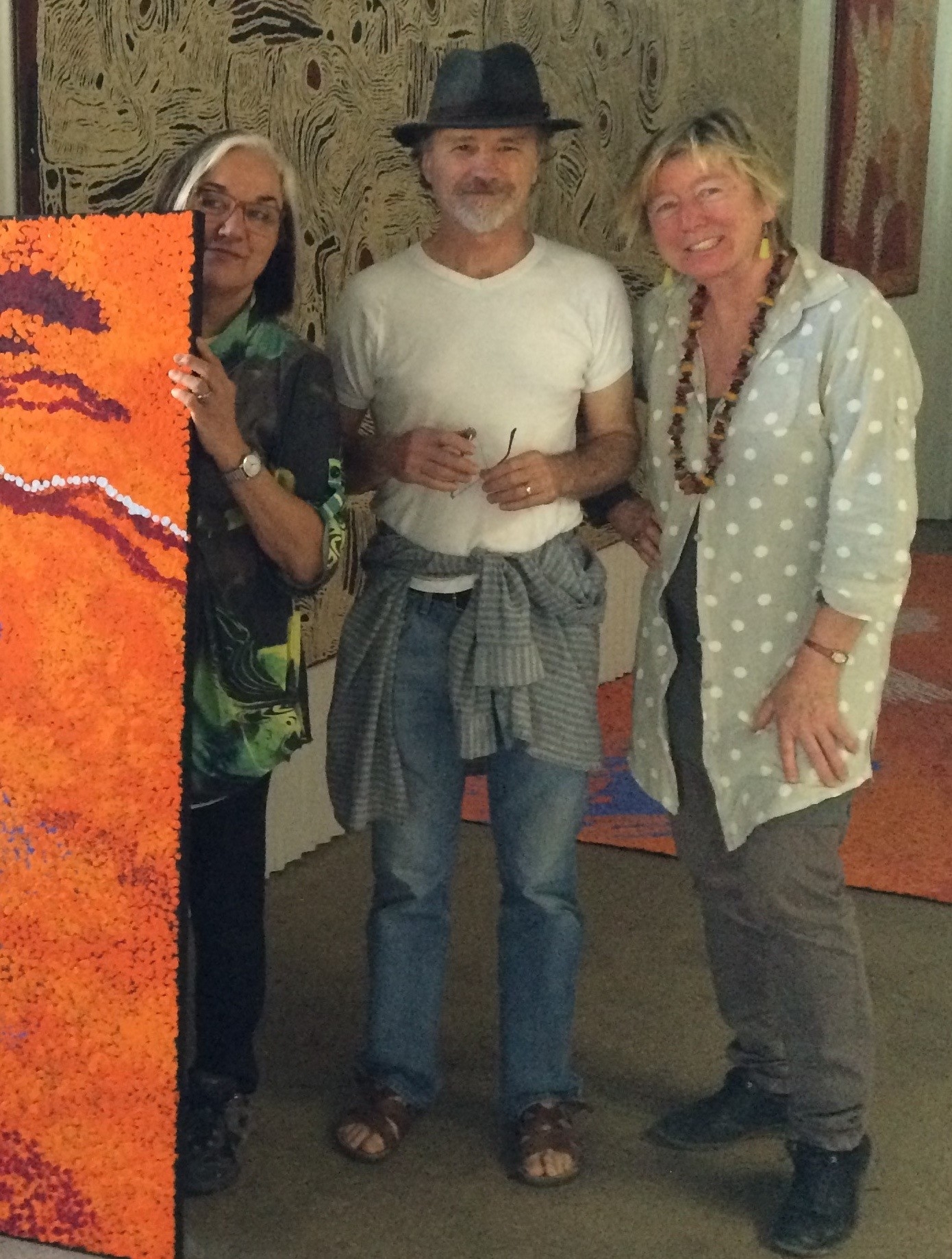 The ARC-supported research team that made the award-winning Heart of Artness podcast on a field trip in Alice Springs, 2015