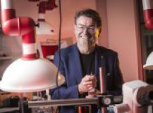 ACES Professor Gordon Wallace with the PICT 3D Printer. ACES Professor Gordon Wallace with the PICT 3D Printer.