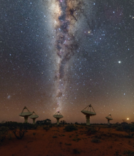 The ASKAP telescope. The ASKAP telescope.