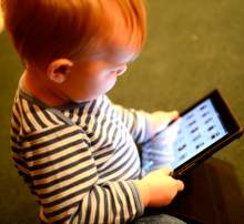 Tia Henriksen: Too young to play on the iPad. Tia Henriksen: Too young to play on the iPad.