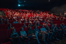 People at movie theater People at movie theater