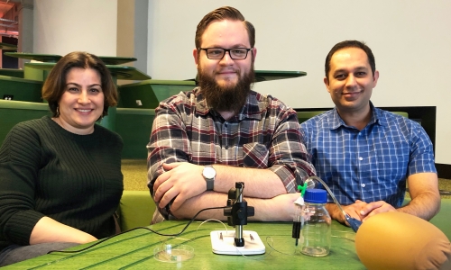 The three researchers who designed the pump