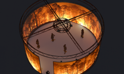 An AI-driven immersive visualisation suite that recreates the experience of being in a wildfire will transform how we understand, respond to and prepare for the phenomenon. Image: Supplied