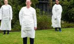 The  novel gown.