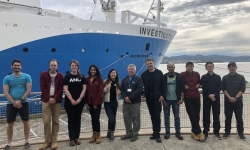 The research team after their return to Hobart. Credit: Professor Hrvoje Tkalčić