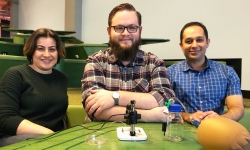 The three researchers who designed the pump