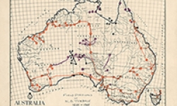 Image: Map of field stations visited from 1921 to 1965