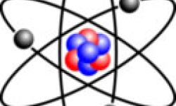 Image: Black dots are electrons, red dots are protons and blue dots are neutrons.
