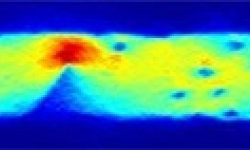 Image: The electron flow from gold leads to graphene obtained with the diamond quantum sensor, revealing imperfect contacts.