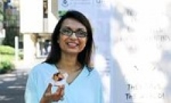 Image: Dr Nima Gunness and her good heart muffin.