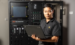 Professor Pingan Song leads a research project developing a lava-inspired fire retardant coating