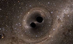 Image: Artist’s impression of two black holes merging.