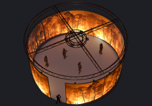An AI-driven immersive visualisation suite that recreates the experience of being in a wildfire will transform how we understand, respond to and prepare for the phenomenon. Image: Supplied