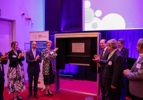 ARC Executive Director Professor Alison Ross (second from left) attends the official launch of the ARC Industrial Transformation Research Hub for Future Digital Manufacturing.
