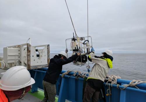 Collecting microbes from the southern ocean on the RV Investigator Collecting microbes from the southern ocean on the RV Investigator