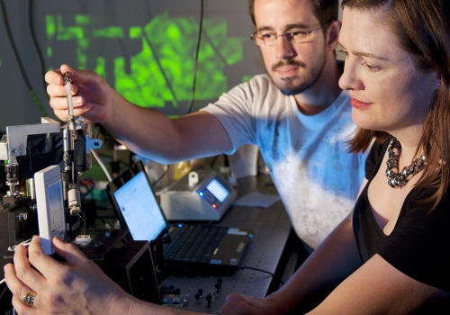 Image: Tanya Monro and Alexandre Francios—Biosenor development. Photo courtesy Jenny Groom Image: Tanya Monro and Alexandre Francios—Biosenor development. Photo courtesy Jenny Groom
