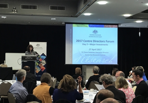 Image: ARC Executive Director, Dr Fiona Cameron, giving a presentation at the Forum. Image: ARC Executive Director, Dr Fiona Cameron, giving a presentation at the Forum.