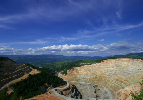 an open-cut mine an open cut mine