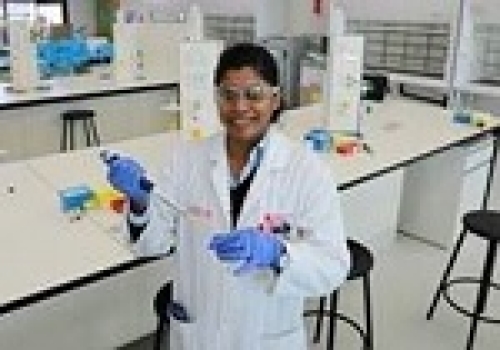 Ms Shiwangni Rao in the lab. Ms Shiwangni Rao in the lab.