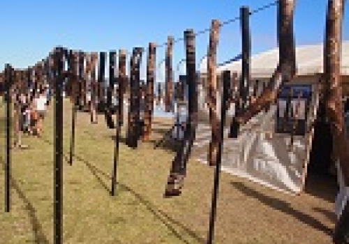 Image: Message Sticks installation. Image: Message Sticks installation. Image credit: Erika von Kaschke.