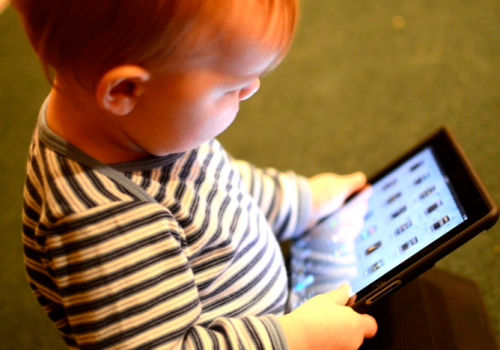Tia Henriksen: Too young to play on the iPad. Tia Henriksen: Too young to play on the iPad.