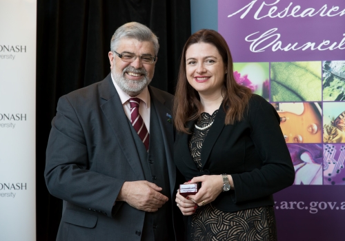 Image: Senator the Hon. Kim Carr and Professor Tanya Monro A photograph of Senator the Hon. Kim Carr and Professor Tanya Monro