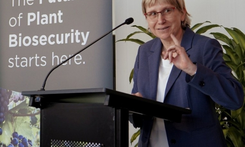 ARC CEO Professor Ute Roessner at the launch of the ARC Training Centre in Plant Biosecurity.
