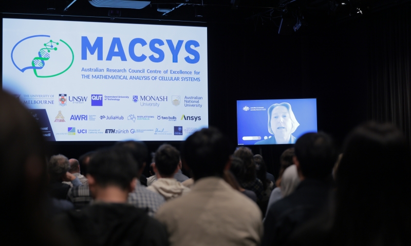 The screen prominently displays the MACSYS logo and the full title: 